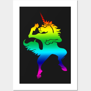 Cool dancing unicorn Posters and Art